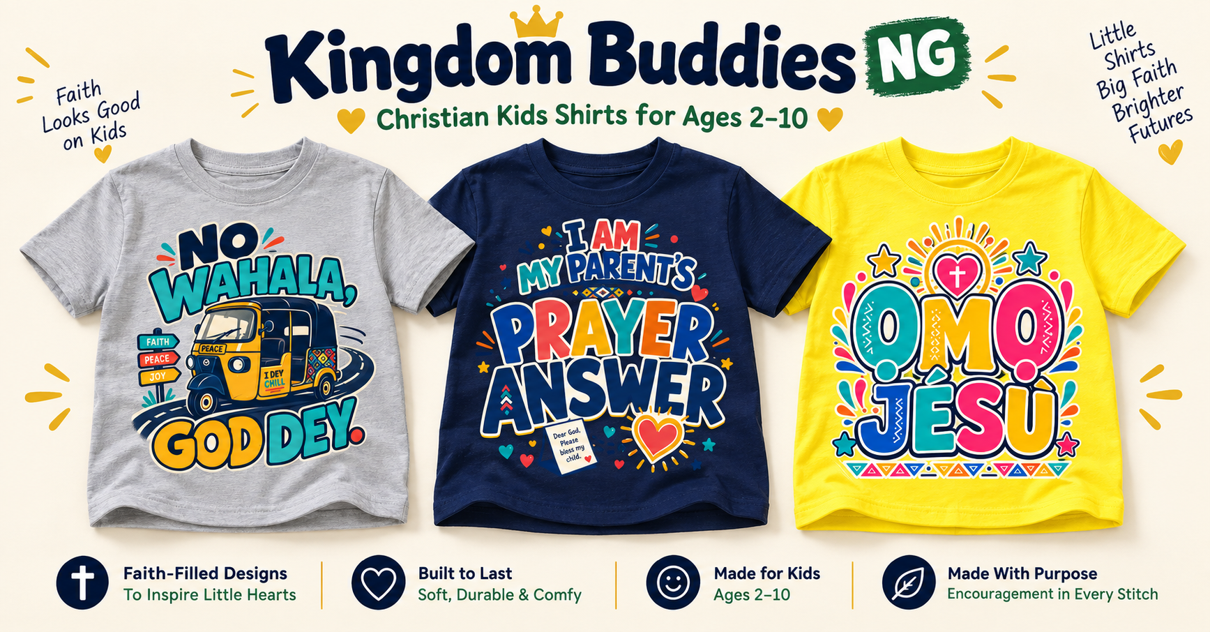 Bulk & Custom T-Shirts Nigeria | Kingdom Buddies NG